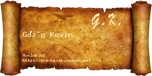 Góg Kevin névjegykártya
