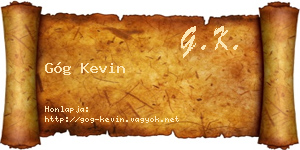 Góg Kevin névjegykártya